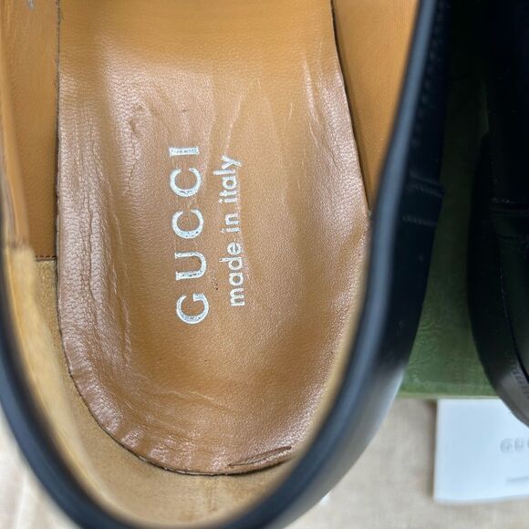 Men's Gucci interlocking G leather loafers size 13 made in Italy - Picture 8 of 11